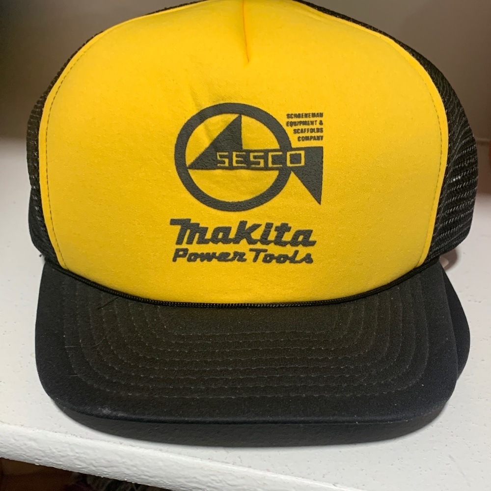 Makita Power Tools (Set Of 3) Yellow and Black Trucker Hat with Logo